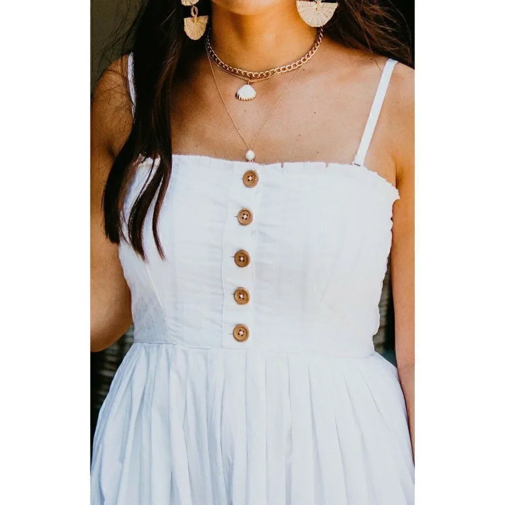 FREE PEOPLE LILAH PLEATED SMOCKED MIDI DRESS